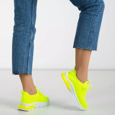 OUTLET Neon sárga női sportcipő Brighton - Lábbeli