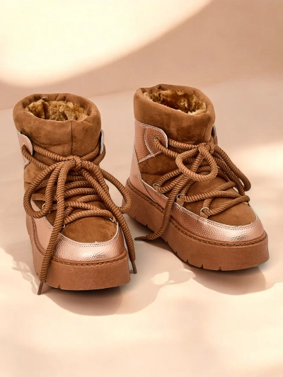 Royalfashion Női fűzős hó csizma Iniuc