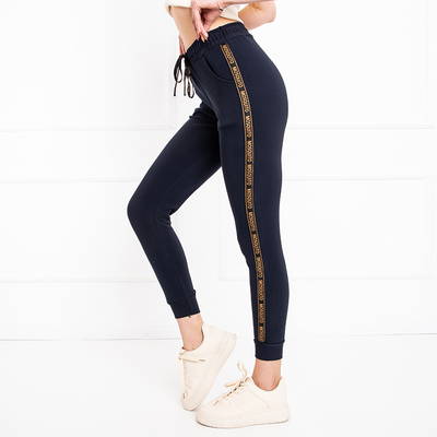 Női sötétkék sport pulóver - Sportruházat