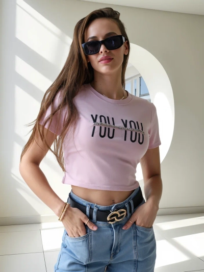Royalfashion Női pamut crop top