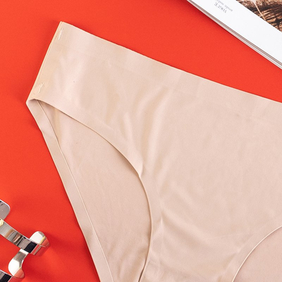 Női bézs bugyi, varrat nélküli bugyi - Fehérnemű