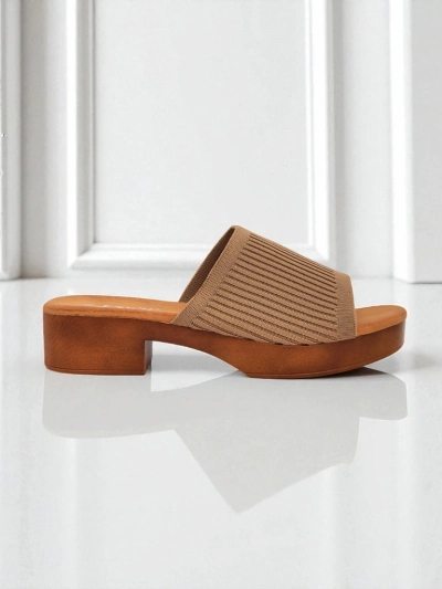 Royalfashion Női alacsony sarkú papucs Ribbed Grace