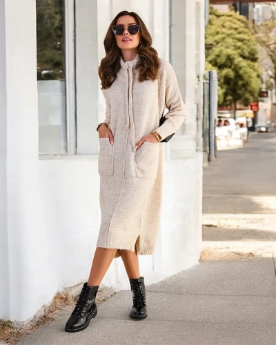 Royalfashion Női hosszú pulóver ruha