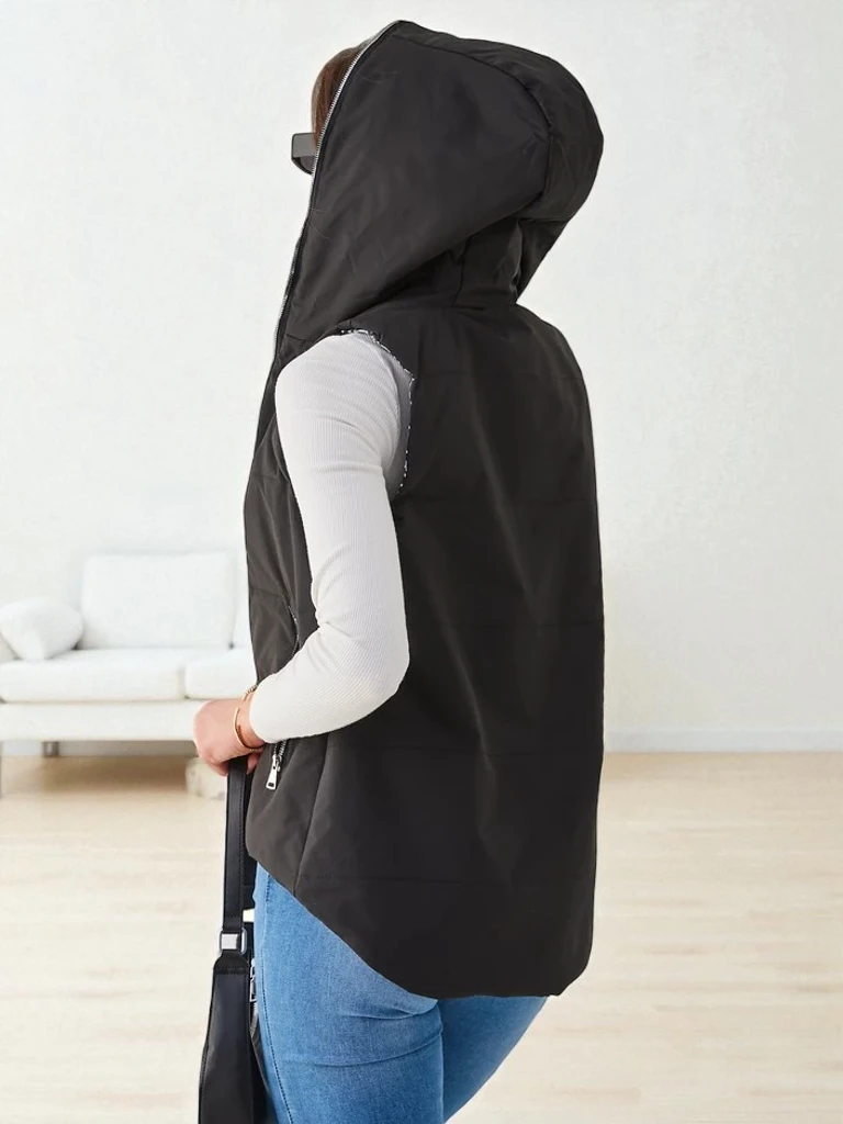 Royalfashion Hosszú steppelt női mellény