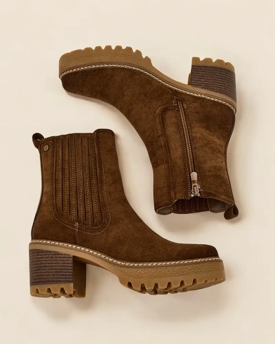 Royalfashion Eco-szövet női bokacsizma egy oszlopon Segiag