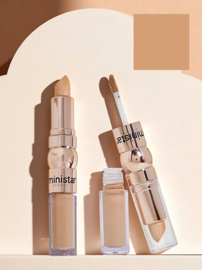 Highlighter stift és folyékony korrektor az arcra 2 az 1-ben Arany Bézs