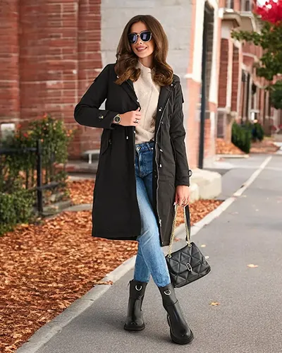 Királydivat Hosszú női kabát