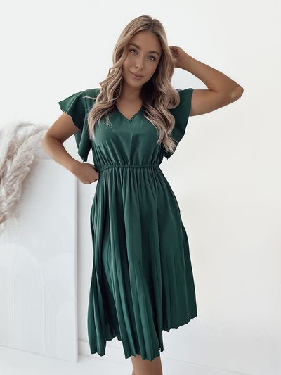 Royalfashion Női pliszírozott midi ruha