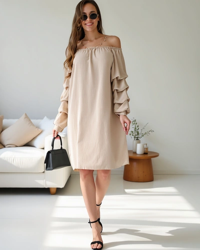 Royalfashion Simogató női ruha a spanyol stílusban, fodrokkal