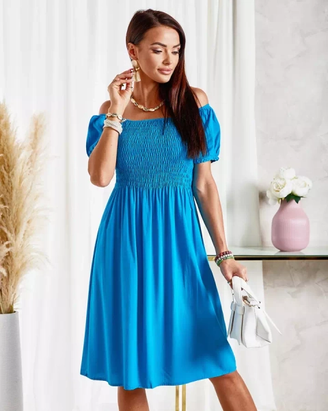 Royalfashion Türkiz női mini ruha a'la hiszpanka