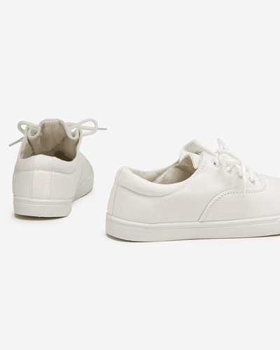 OUTLET Raso női fehér fűzős tornacipő - Lábbeli