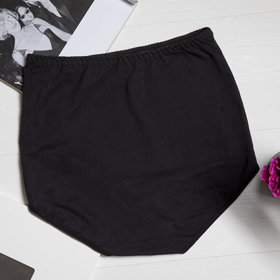 Fekete női pamut bugyi PLUS SIZE - Fehérnemű