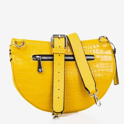 Sárga kis vese táska állat dombornyomással - táskák