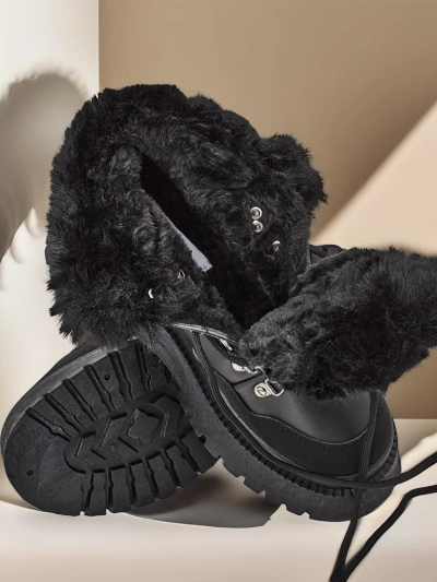 Royalfashion Női fűzős hótalpakk Qiroz