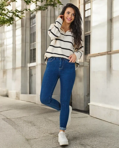 Royalfashion pamut női skinny farmernadrág