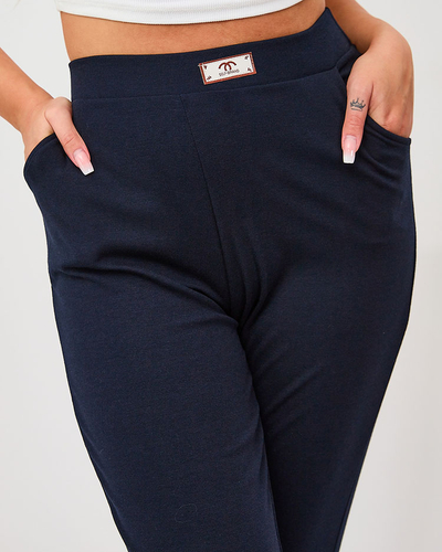 Royalfashion Navy kék női teggings nadrág