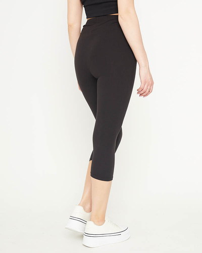 Női 3/4 fekete leggings - Ruházat
