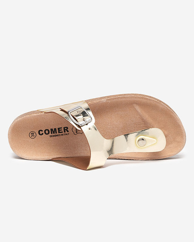 OUTLET Arany női papucs Elotsi flip-flop - Lábbeli
