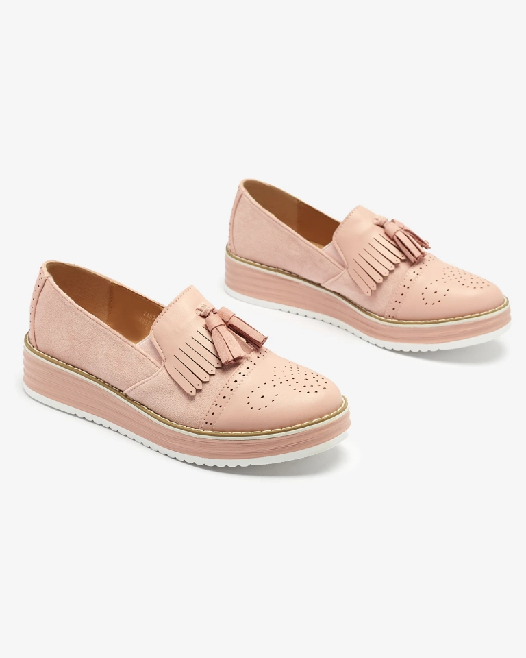 Rózsaszín női alacsony sarkú félcsizma Veolita- Footwear