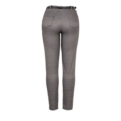 Spodnie w brązową pepitkę PLUS SIZE - Spodnie