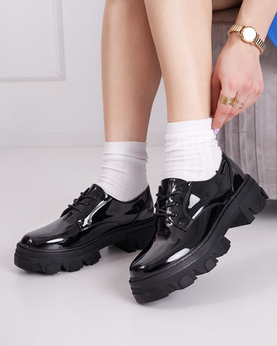 Női fekete lakkozott cipő Binotsi - Lábbeli