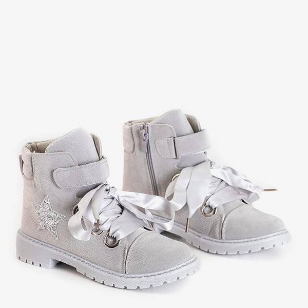 OUTLET Világosszürke női táska Misaki díszítéssel - Lábbeli