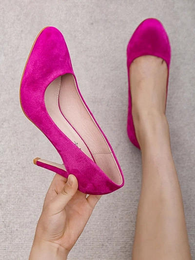 Royalfashion Női eco-suede magassarkú Caldeno