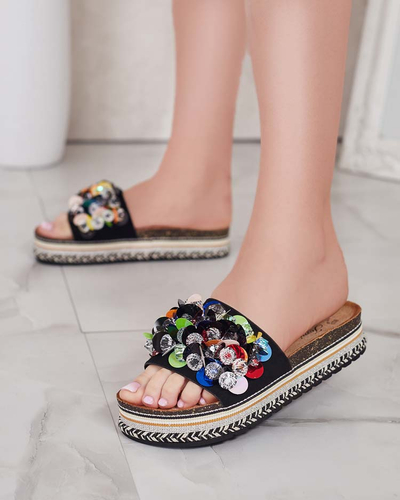 Royalfashion Női Loassa strasszos flip-flop