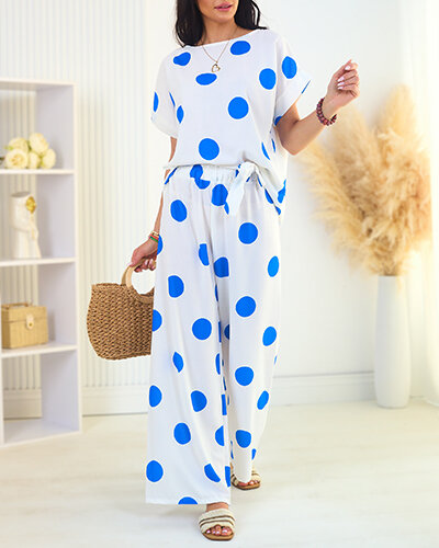 Royalfashion Kobaltfehér női borsószett