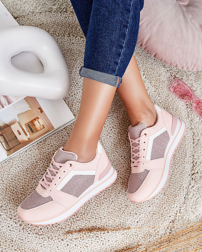 Rózsaszín női sportcipő csillámmal Berilan - Lábbeli