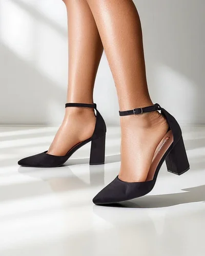 Royalfashion Női eco-suede magassarkú Caldeno