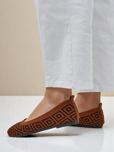 Royalfashion Női textil balerinacipő geometrikus mintával Metric