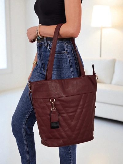 Női shopper táska öko bőr dombornyomással Raven Drift