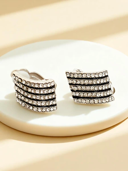 Royalfashion Női clip-on fülbevaló cirkónia kővel