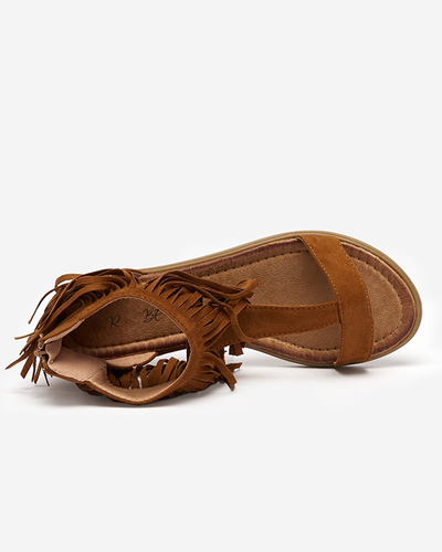 OUTLET Női szandál rojtos tevével Clov- Shoes