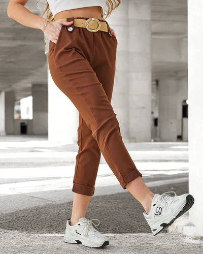 Royalfashion Női viszkóz nadrág övvel