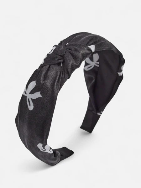 Royalfashion Szatén hajpánt fonással, mintás