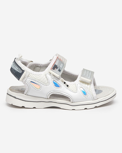 OUTLET Fehér gyerekszandál Berigi foltokkal - Lábbeli