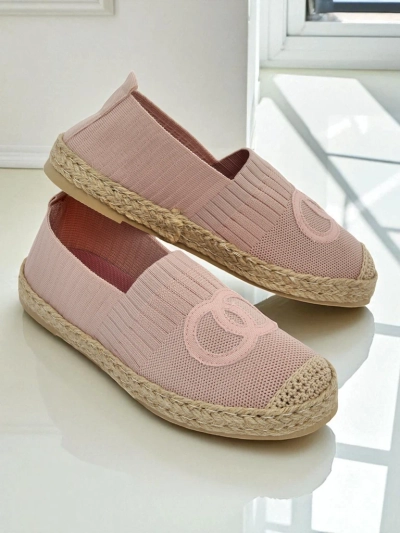 Női Theodora rózsaszín espadrilles velúr ökológiai bőrből, lapos