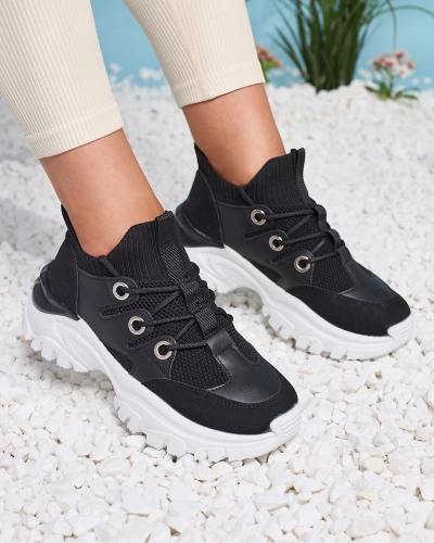 Női sportcipő fekete színben Hasola- Footwear