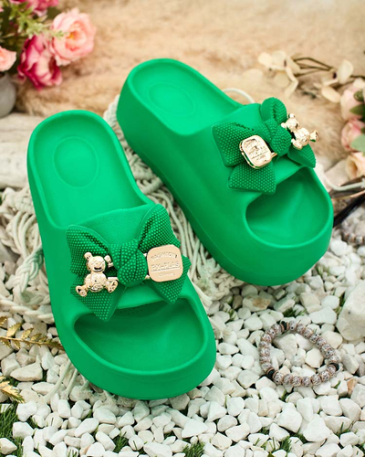 Royalfashion Női gumi flip-flop díszes masnival Afeen