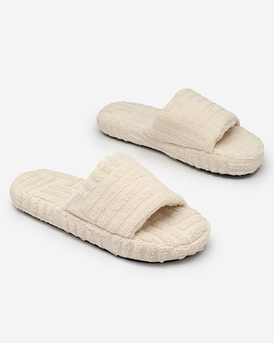Royalfashion Bézs női szövet flip-flop Tylles