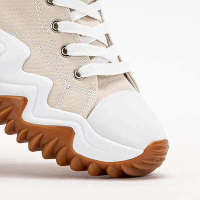 Bézs színű női sportcipő a'la tornacipő Vei - Lábbeli