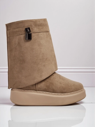 Rövid női hócsizma a'la Elizze, rögzíthető szárral