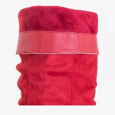 OUTLET Piros női csizma a Lunabell oszlopon - Lábbeli