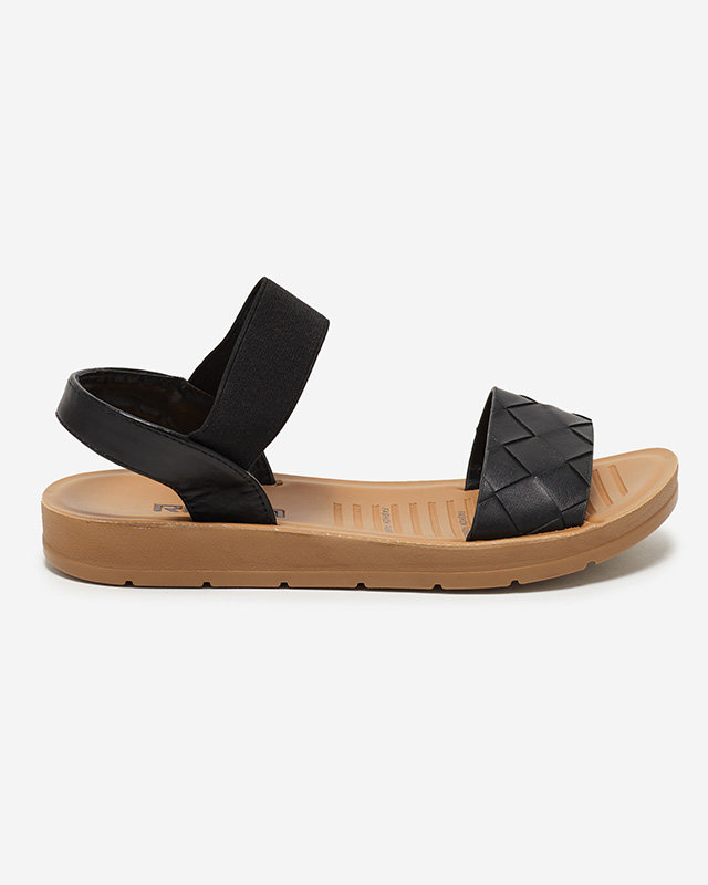 OUTLET Női fekete Astro szandál gumiszalaggal. Cipő