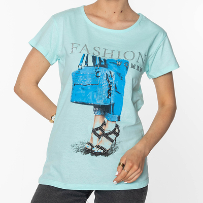 Menta női póló FASHION-Clothing nyomattal