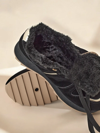 Royalfashion Szigetelt női tornacipő szőrme Boris