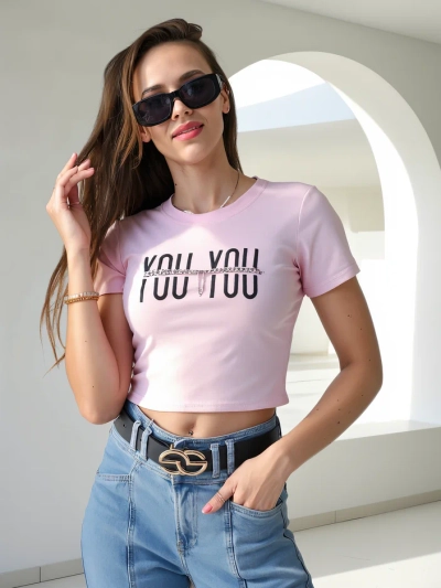 Royalfashion Női pamut crop top