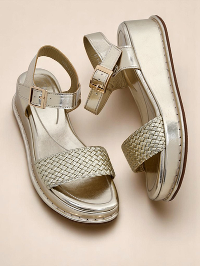 Királyi divat Női ék szandál fonott pánttal Fiolle